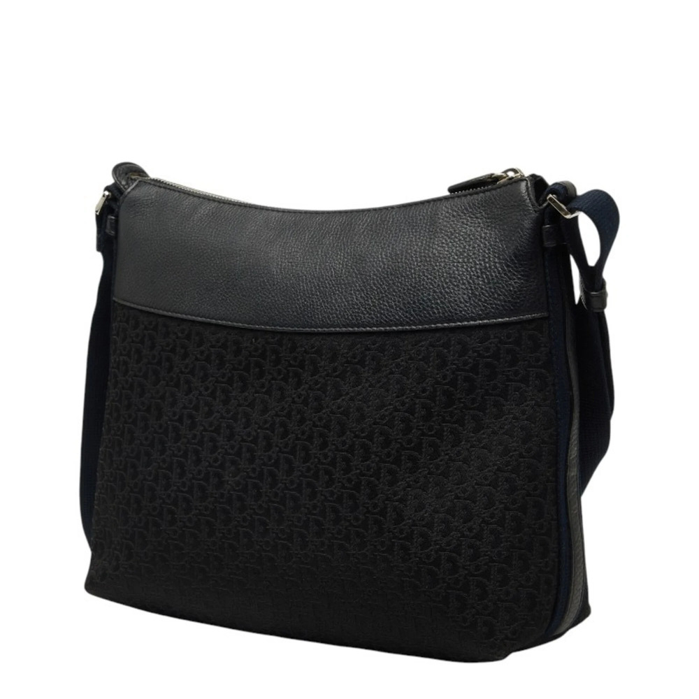 CHRISTIAN DIOR Black Leather Trotter Shoulder Bag - Picture 2 of 11